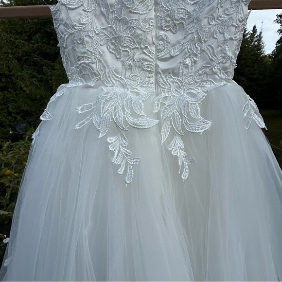 Miami Flower Girl Wedding Elegant White Lace Dress zip back full lined size 3 - Picture 4 of 16